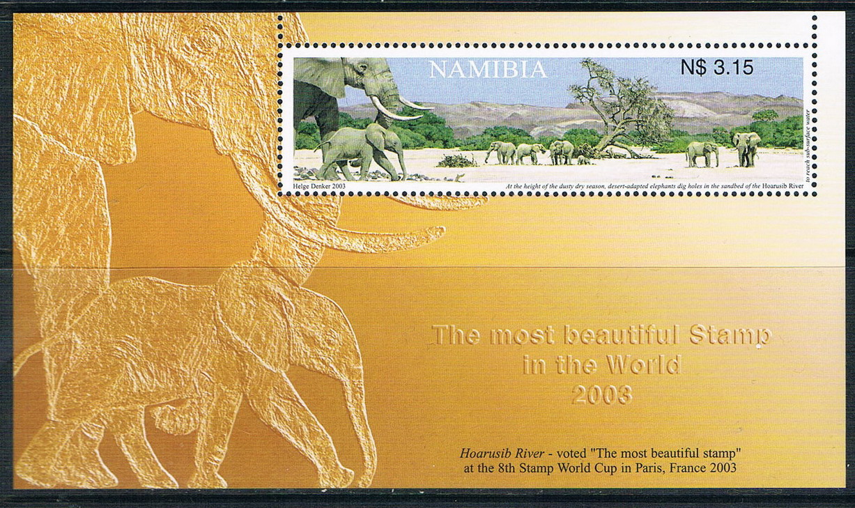 纳米比亚2003世界最美邮票沙漠象群全新外国