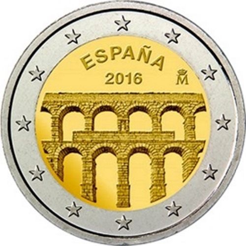 2016年 西班牙 塞戈维亚古城 引水桥 2欧 双金
