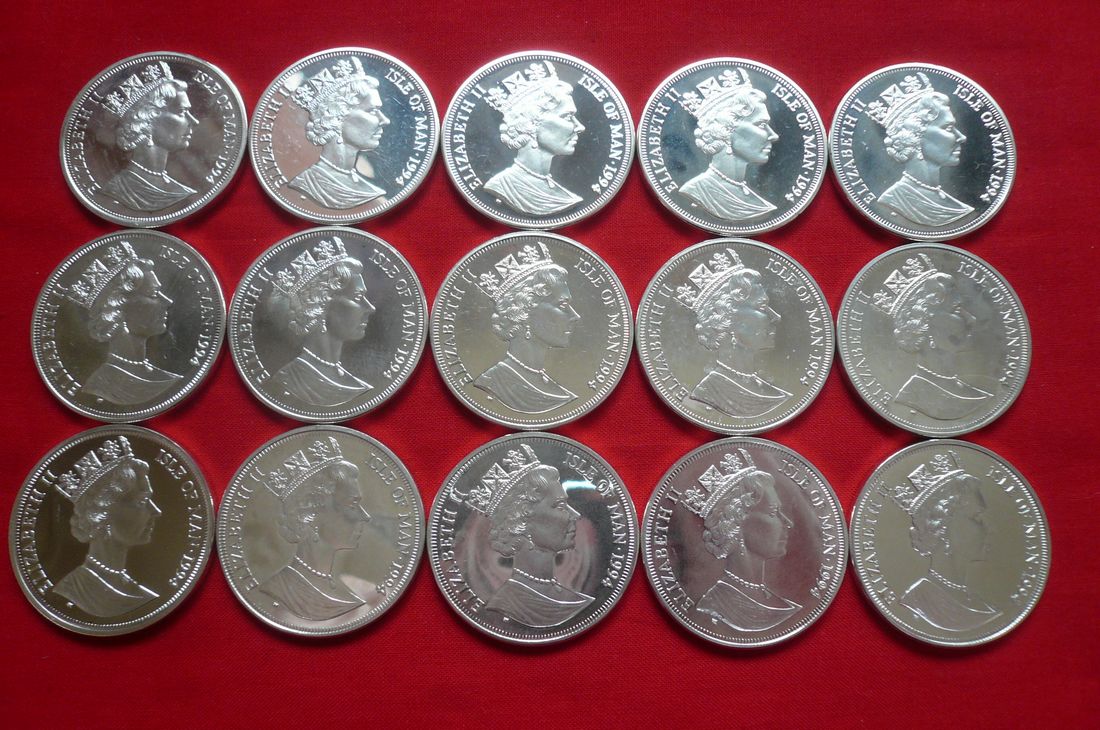 马恩岛1994年1克朗纪念大银币 (诺曼底登陆)单