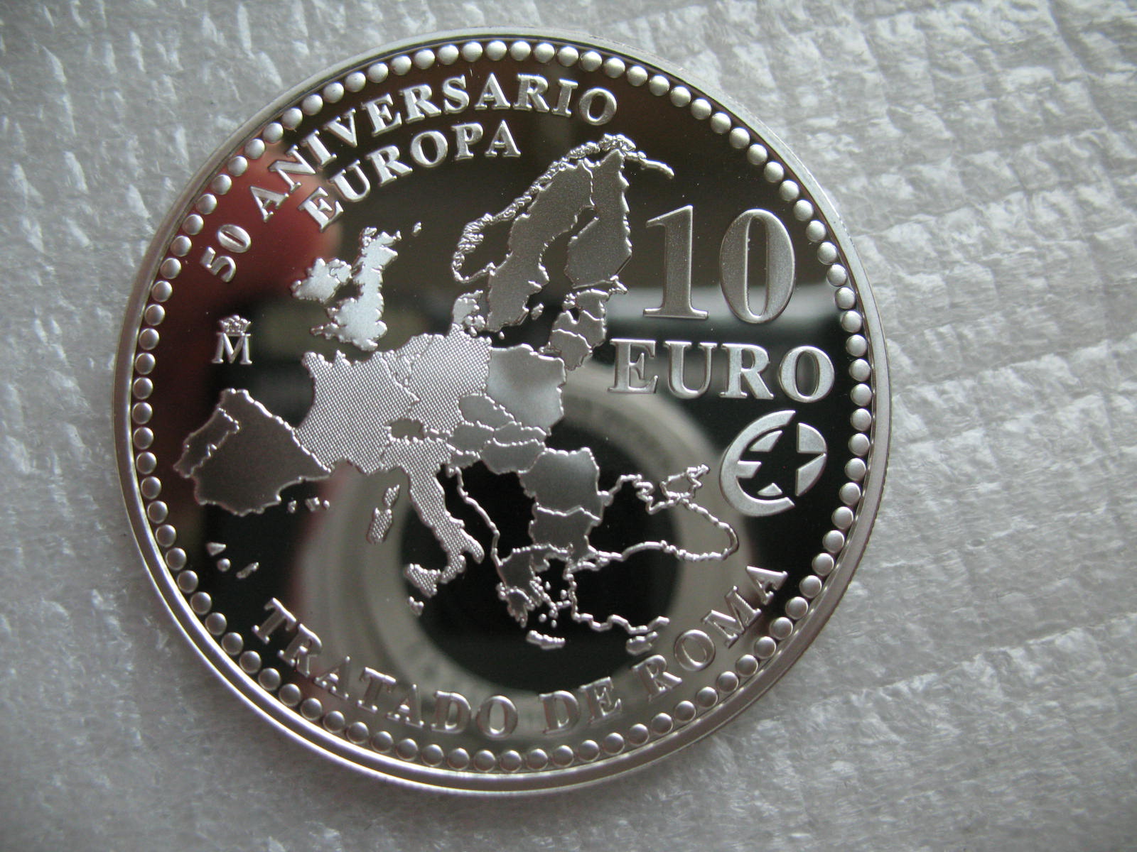 2007年西班牙10欧元精制纪念大银币-罗马条约
