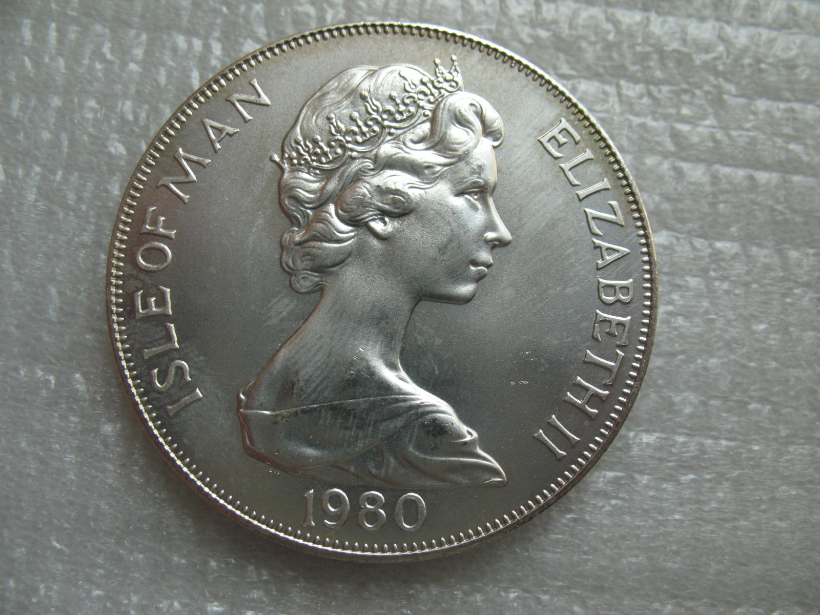 1980年马恩岛1克朗纪念大银币-夏季奥运会b 中