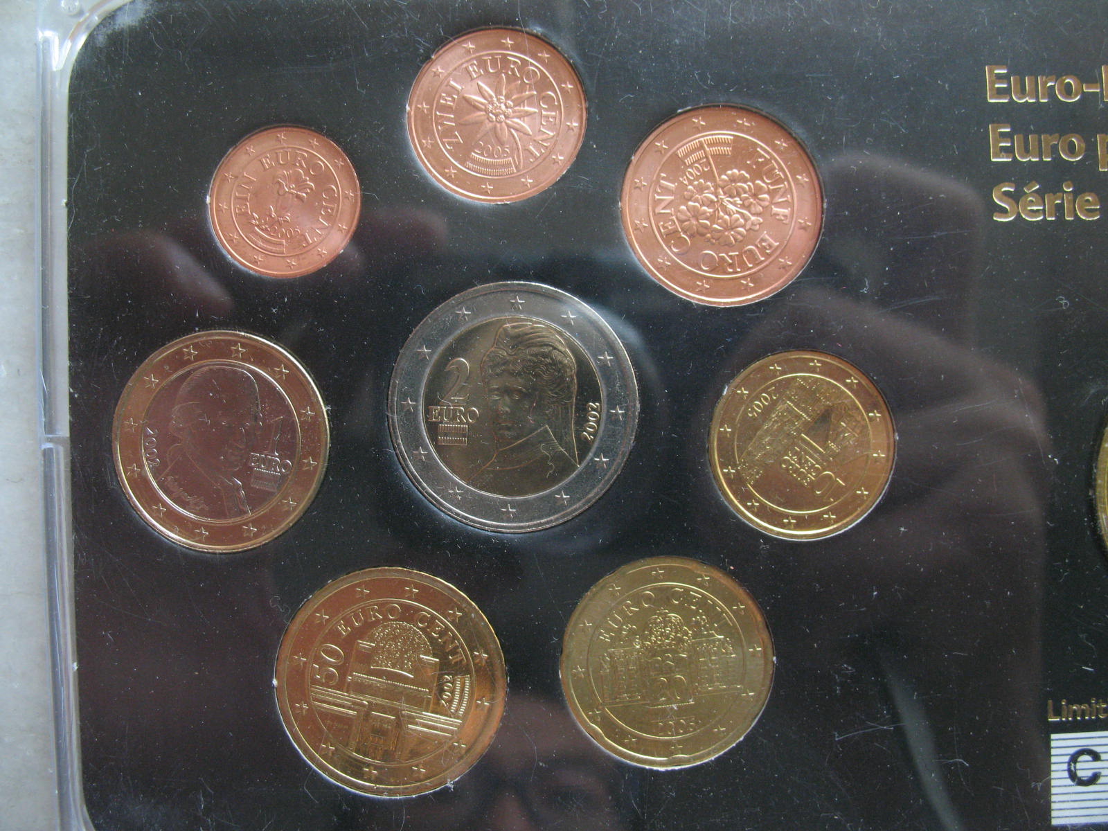 奥地利欧元套币带盒装+1欧元样币 中邮网[集邮