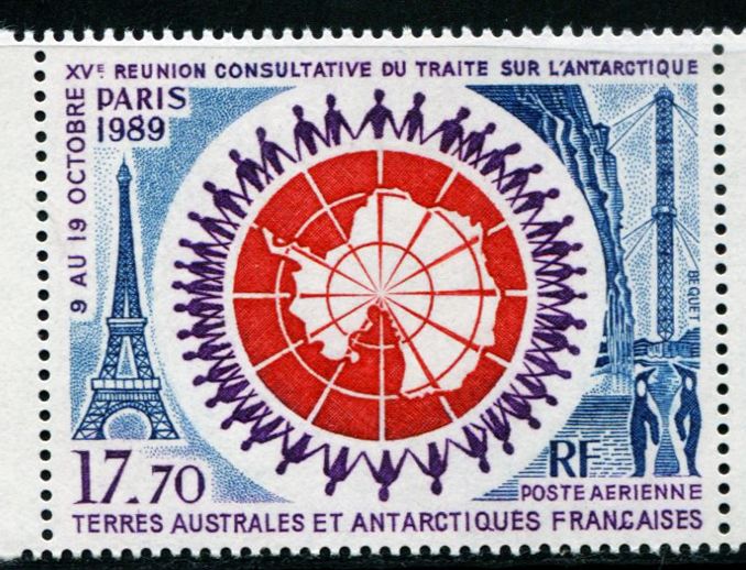 法属南极1989南极条约地图 中邮网[集邮\/钱币\/