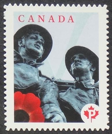 加拿大2009年 国家战争纪念馆士兵雕塑邮票 中