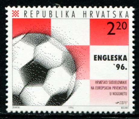 克罗地亚1996欧洲杯足球赛 中邮网[集邮\/钱币\/
