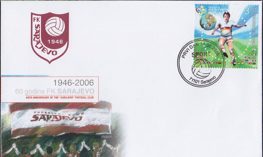 波黑塞族 2006德国世界杯足球赛圆形邮票首日