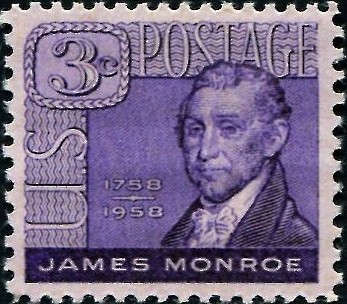美国1958年邮票 第5任总统 詹姆斯门罗