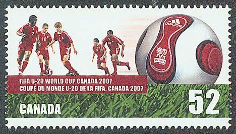 加拿大 2007年世界青年足球锦标赛-足球邮票